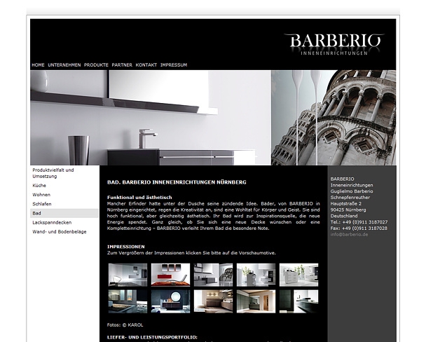 Webpräsenz (Content-Management-System) mit Bildergalerie
